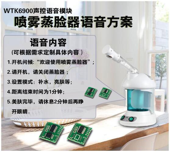 聲控噴霧蒸臉器模塊,噴霧蒸臉器語音識(shí)別方案